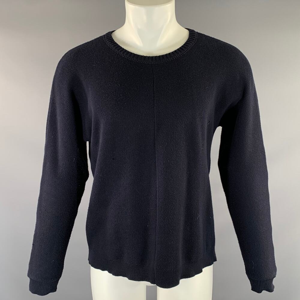 STEPHAN SCHNEIDER Size M Navy Knit Cotton Crew Neck Sweater